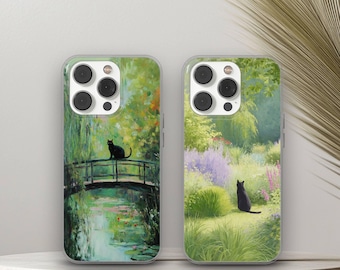 Black Cat Phone Case Famous Artist Painting Cover for iPhone 17 16 15 14 13 12 11 XR Pro Max, Samsung S25 S24 Plus Ultra FE