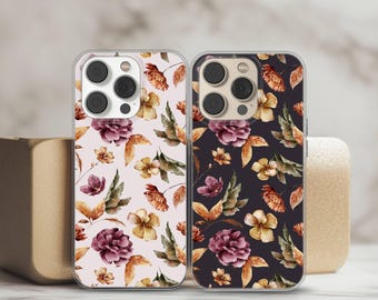 Autumn Phone Case With Leaves, Halloween Cover for iPhone 17 16 15 14 13 Pro Max Plus, Samsung Galaxy S26 S25 S24 Ultra, Google Pixel 11 10