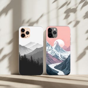 Mountain Phone Case Landscape Cover for iPhone 16 15 14 13 12 11 XR Pro Max Plus, Samsung Galaxy S25 S24 Ultra, Google Pixel 10 9 8A