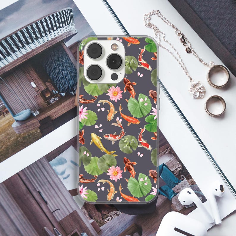 Koi Fish Phone Case Japanese Art Cover MagSafe for iPhone 17 16 15 14 13 12 Pro Max, Samsung S25 S24 Plus Ultra FE image 7