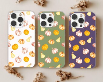 Autumn Phone Case With Pumpkins, Halloween Cover for iPhone 17 16 15 14 13 12 Pro Max Plus, Samsung Galaxy S26 S25 Ultra, Google Pixel 10 9