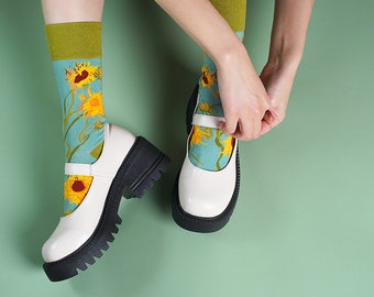 Socken Sonnenblume | aus 75% gekämmter Baumwolle