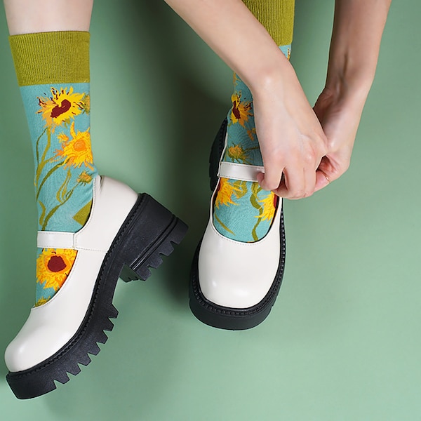 Socken Sonnenblume | aus 75% gekämmter Baumwolle