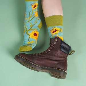 Socks Sunflower made from 75% combed cotton image 5