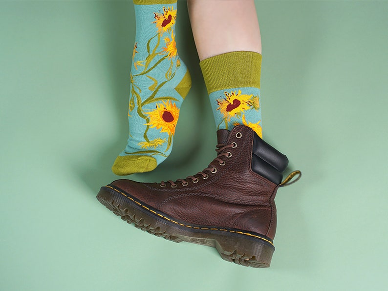 Socks Sunflower made from 75% combed cotton image 5