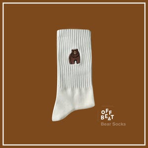 Embroidered Socks Bear Berlin | made from 75% combed cotton
