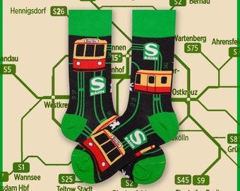 Socken Berlin S-Bahn | aus 75% gekämmter Baumwolle