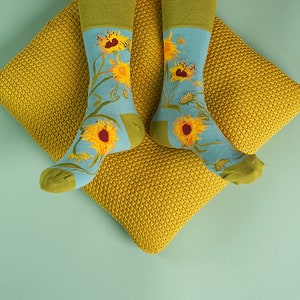 Socks Sunflower made from 75% combed cotton image 2