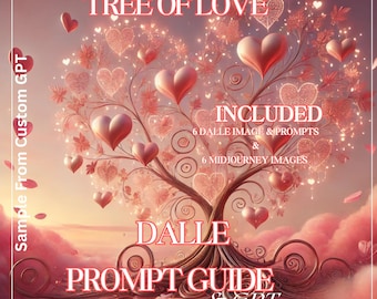 Tree of Love AI Art Prompt Guide: DALL·E 3, Midjourney (Digital Download)
