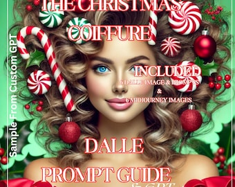 Christmas Coiffure AI Art: DALL-E & Midjourney Prompts (Digital Download)