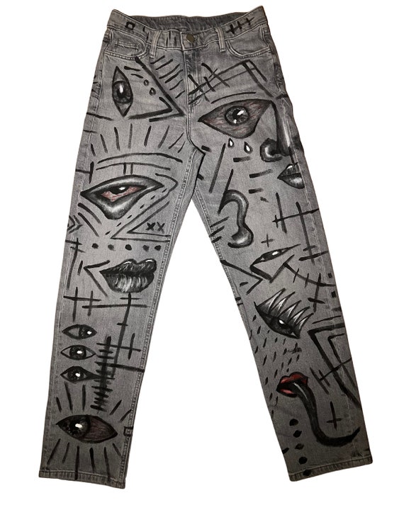 Custom Pants Handmade Painting Unisex / Hand Painted