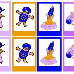 SPACE FUN MEMORY Matching Game, Memory Cards Diy, cutting skills, memory skills, activities for fine motor skills, kids activity