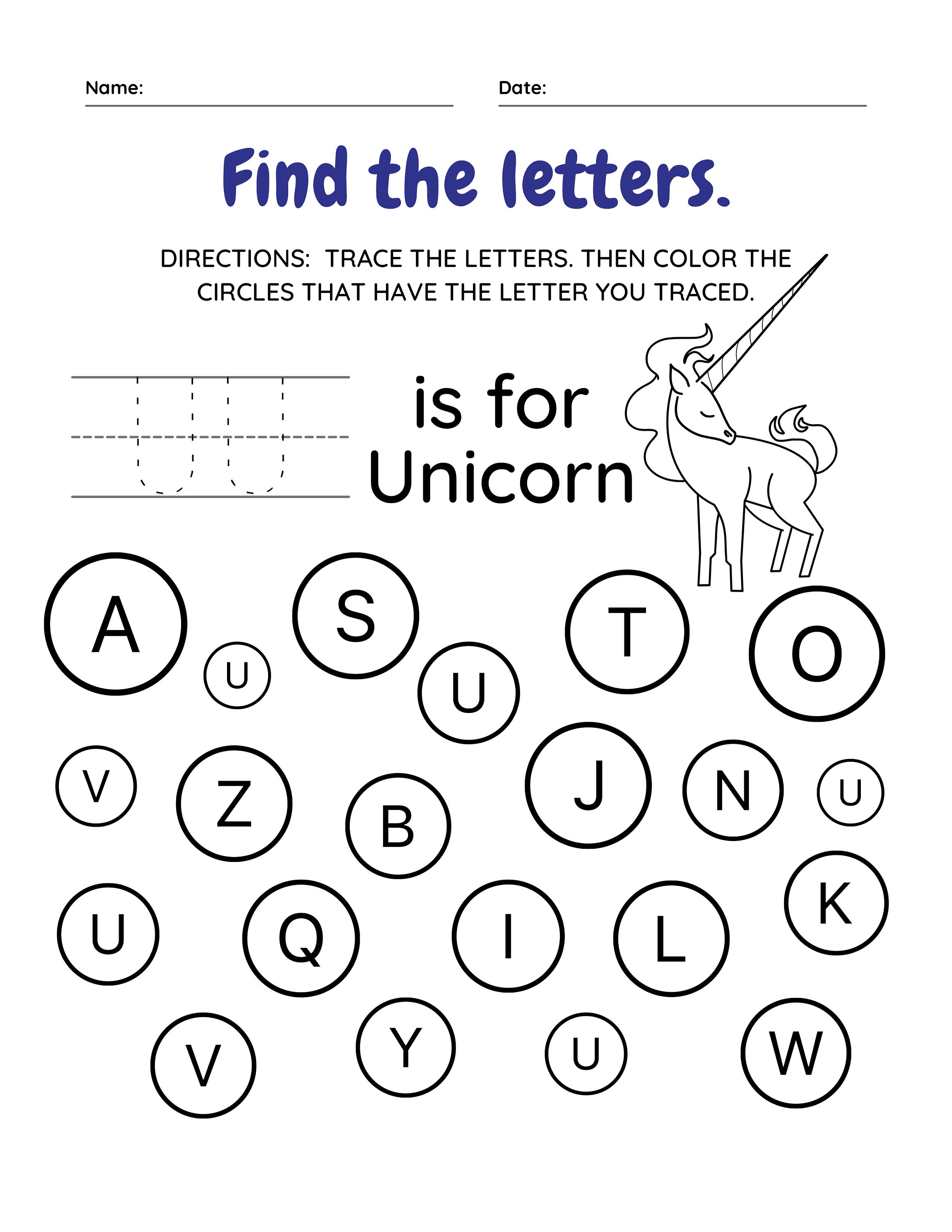 Dot the Letters/ Letter Activity for Kids - Etsy