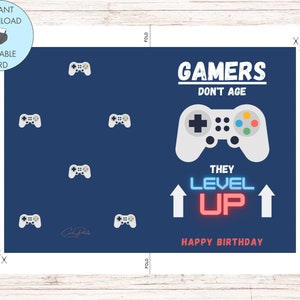 Printable Happy Birthday Card for Gamers, Gaming Birthday Card ...