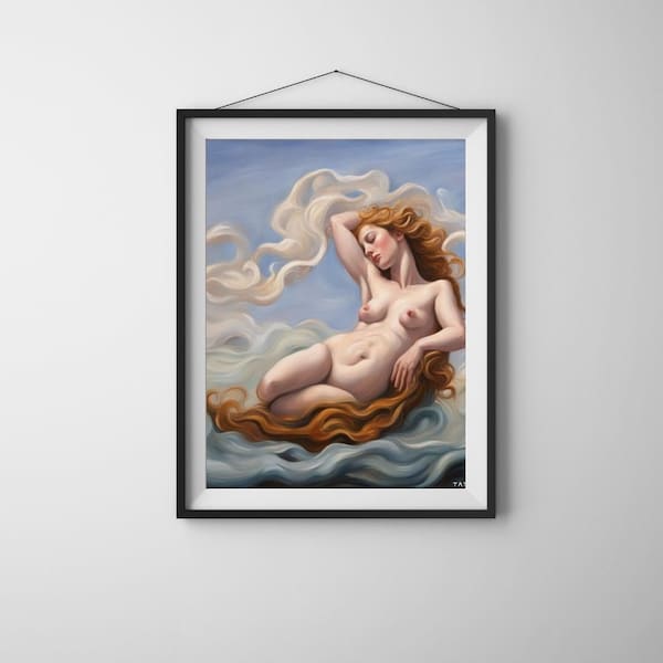rebirth of venus| digital art | wall decor | woman art| printable wall decor | renaissance art | beautiful art | beautiful decor |