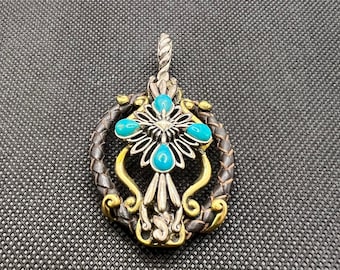 Carolyn Pollack, American West, Sterling Silver, Brass and Turquoise, Enhancer.