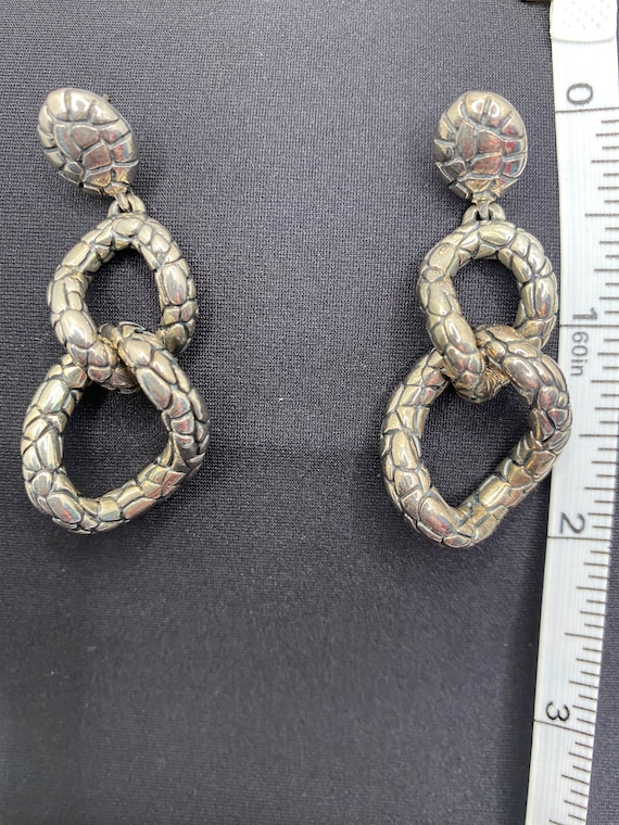 John Hardy JAI Sterling Silver 925 Pierced Crocodile Texture