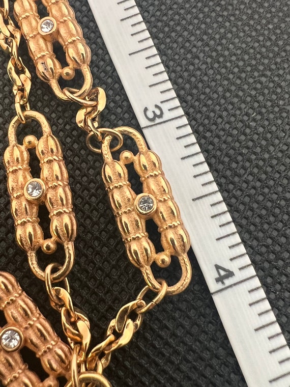 JBK Jackie Kennedy Camrose Kross Goldtone Rhinestone paperclip necklace |  #4675348655
