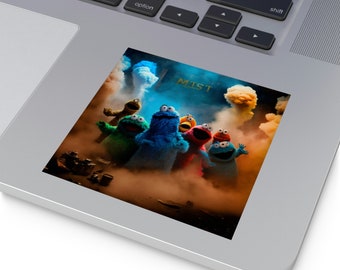 Monsters in the Mist - Square Sticker (Indoor\Outdoor) | Comedy, Parody, Fan Art, Puppets, Horror, Stephen King