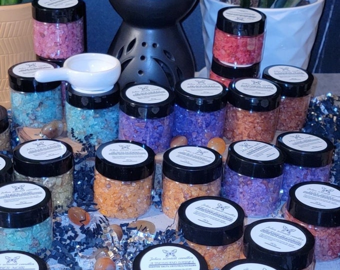Natural Sea Salt Sizzlers for Wax Melt Burners | Relaxing Aromatherapy Scents | Sea Salt Sizzlers for Home Fragrance | Scented Wax Melts