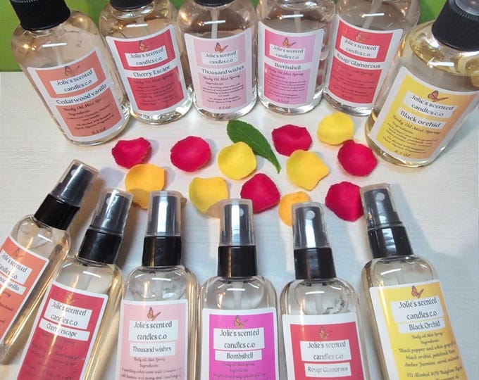 Natural Body Spray | Long-Lasting Fragrance Mist with Essential Oils, Moisturizing Body Splash, Refreshing Women's Scent, Gift for Her