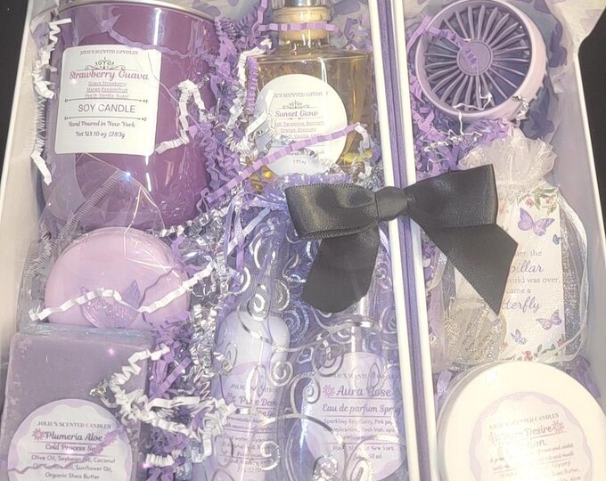 Pure Desire Luxury Self-Care Gift Box for Women | Candles, Perfume, Skin Care, Travel Accessories | Mother's Day Gift Set