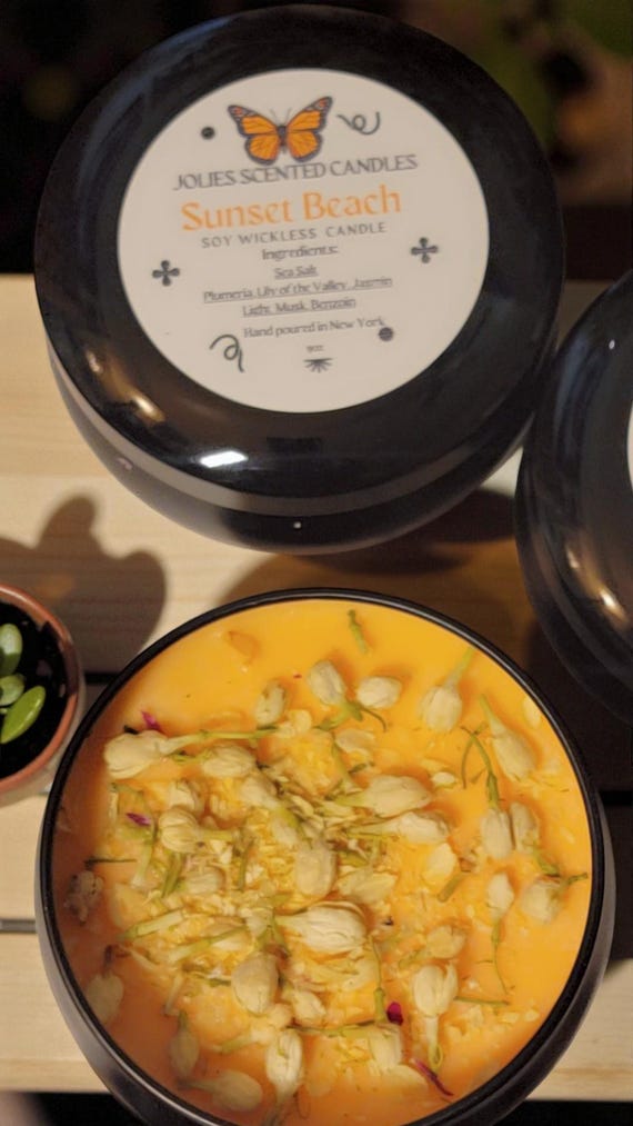 Soy Wax Candle Tin 9 oz Wickless Flameless Candle | Highly Scented Soy Aromatherapy Candle for Home Decor & Relaxation, Buy 1 Get 1 Free