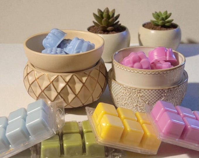 Electric Candle Warmer with Durable Heating Plate, Wax Melter & Aromatherapy Burner, Free 9oz Wickless Candle, Home Decor, Christmas Gift