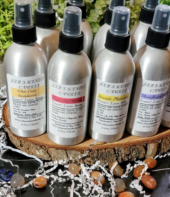 Linen Room Spray 8oz, Calming Pillow Mist, Natural Air Freshener, Non-Toxic Fabric & Linen Spray, Odor Neutralizer, Home Car