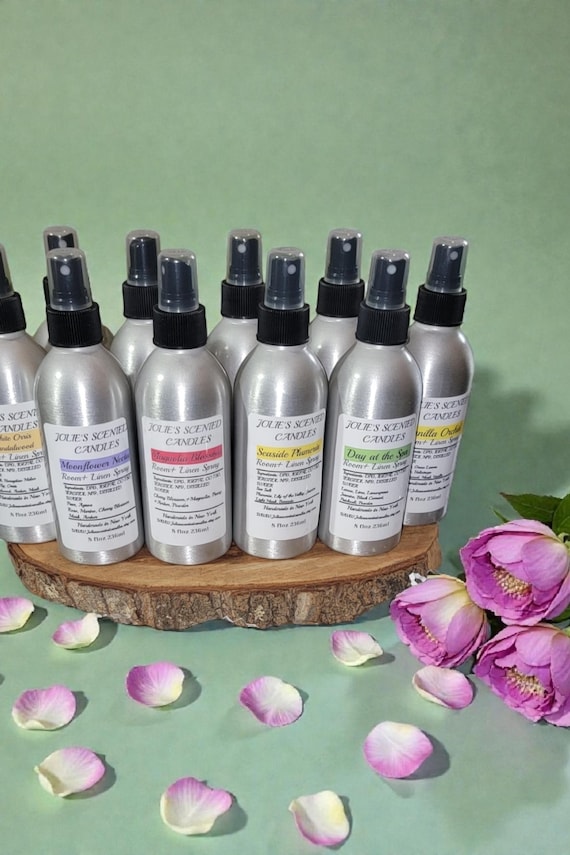 Linen Room Spray 8oz, Calming Pillow Mist, Natural Air Freshener, Non-Toxic Fabric & Linen Spray, Odor Neutralizer, Home Car