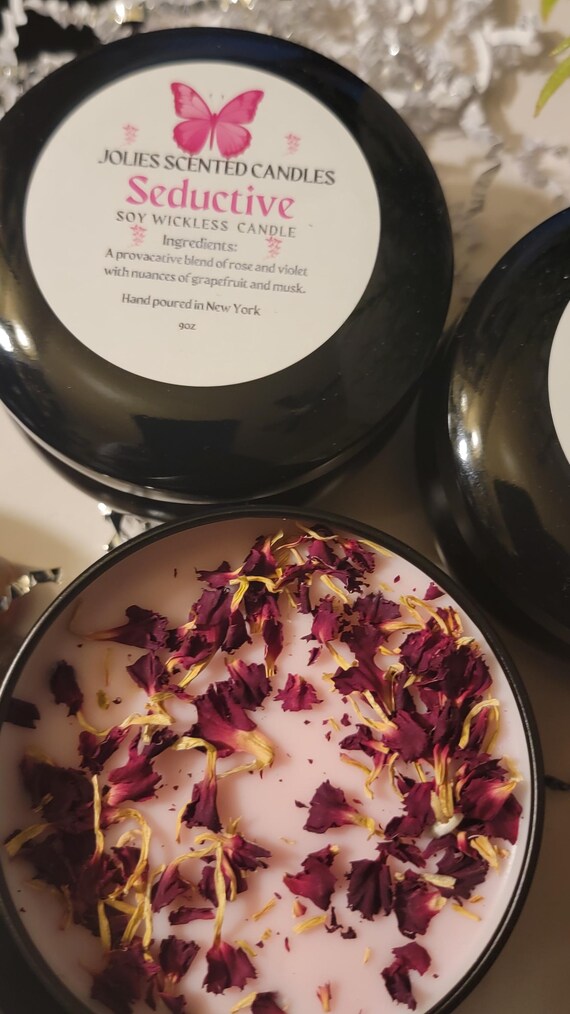 Scented Soy Wax Candle Tin 9oz Wickless Flameless buy 2 and get a free one