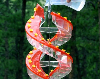 Cascade® DNA™ 32-Port Hummingbird Feeder by Ideam, USA Designed and Patented, the ONLY Genuine Spiral Feeder, Garden Decor