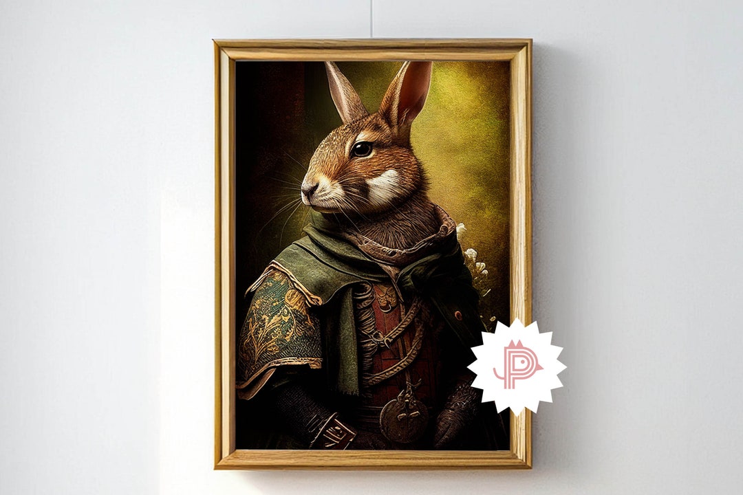 Old English Rabbit Image Rabbit Illustration Animal Portrait, Old English Rabbit Art, Victorian ...