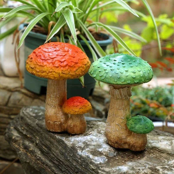 Ceramic Garden Mushroom Stake Etsy