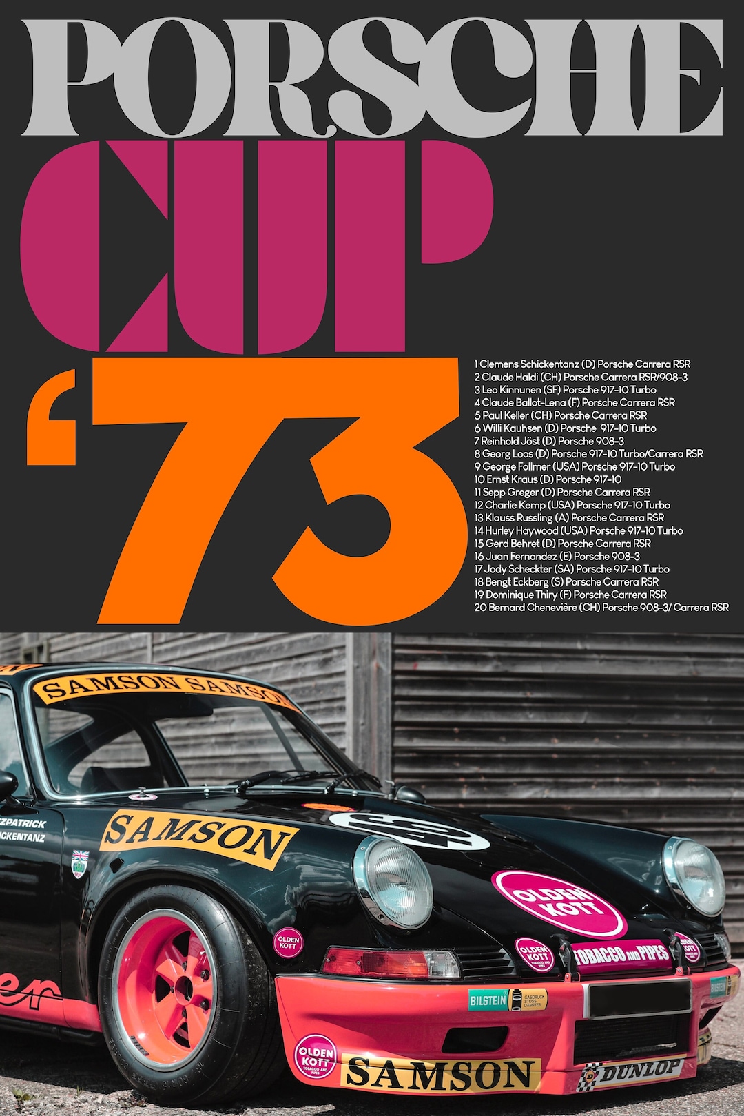1973 Porsche Cup Poster - Etsy