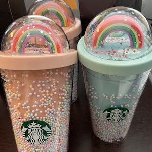 Super Cute Starbucks Limited-Edition Rainbow Tumbler 15oz