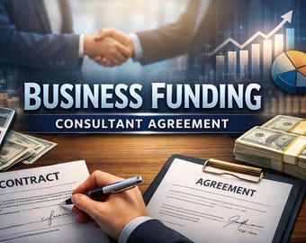 Editable Business Funding Consultant Agreement Template, Digital Download, Service Contract Form, Lender Qualification Checklist