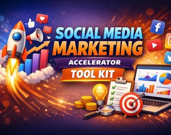 Social Media Marketing Toolkit Digital Download, Content Strategy Guide, Branding Planner, Business Growth eBook PDF