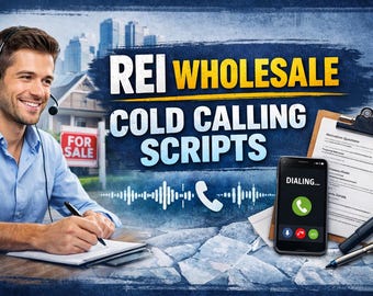 REI Wholesale Cold Calling Scripts Template, Printable Digital Guide, Editable Real Estate Investor Call Script, Client Outreach Word