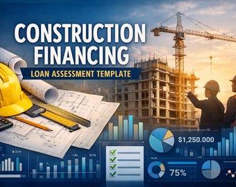 Editable Hard Money Construction Loan Assessment Template, Printable Digital Guide, Client Intake Form, Real Estate Finance Checklist