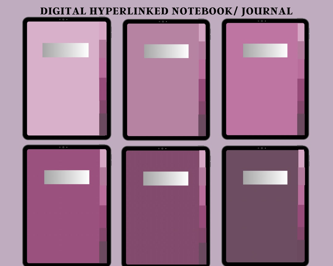 Digital Notebook, Digital Portrait Student Notebook, Goodnotes Notebook