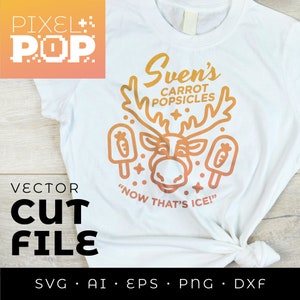 Sven&#39;s Carrot Popsicles • Frozen • SVG Cut File • Digital Download