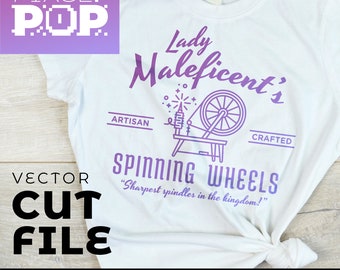 Maleficent's Spinning Wheels • Sleeping Beauty • SVG Cut File • Digital Download
