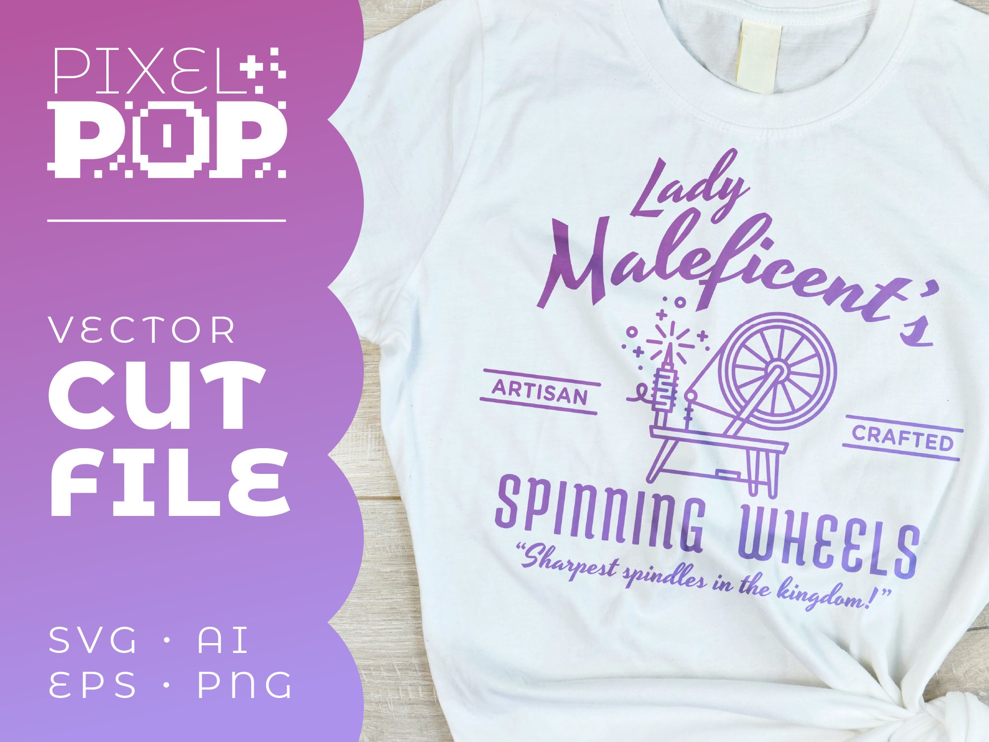 Maleficent's Spinning Wheels Sleeping Beauty SVG Cut - Etsy
