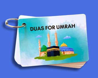 Carte Umrah Dua, Guida passo passo Umrah Duas, Regalo Umrah, Preghiere e suppliche Umrah, Scheda flash Umrah