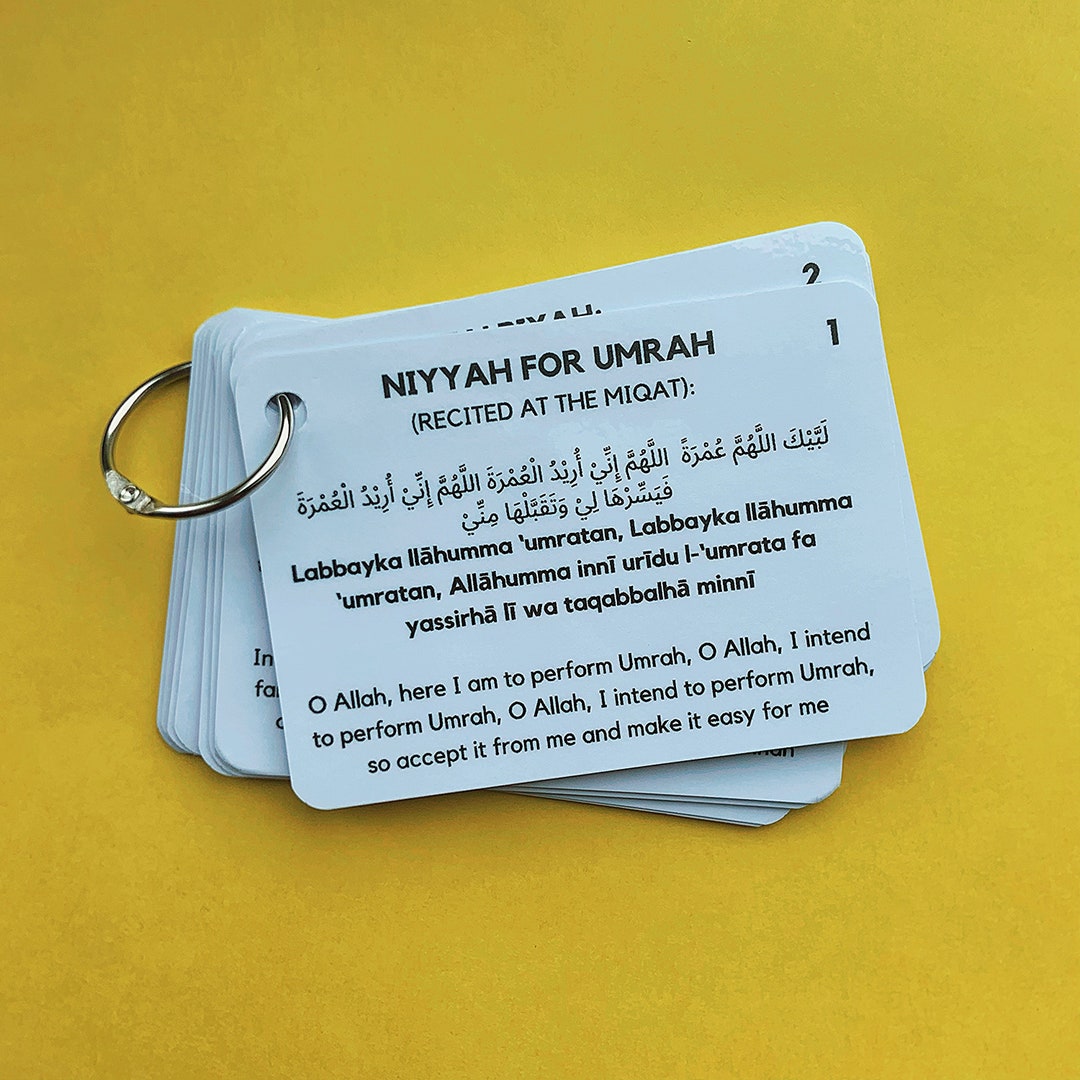 Umrah Duas Flash Cards Madina Islamic Gift Quran Etsy UK