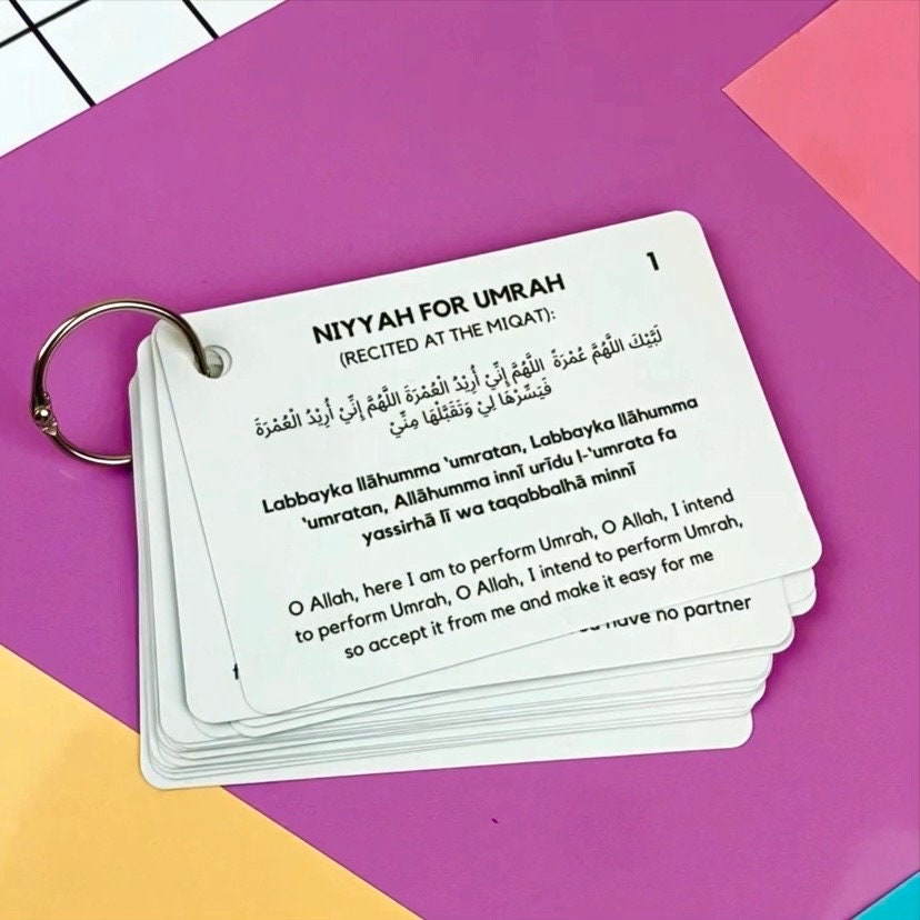 Umrah Dua Cards Madina Islamic Gift Quran Muslim Etsy UK