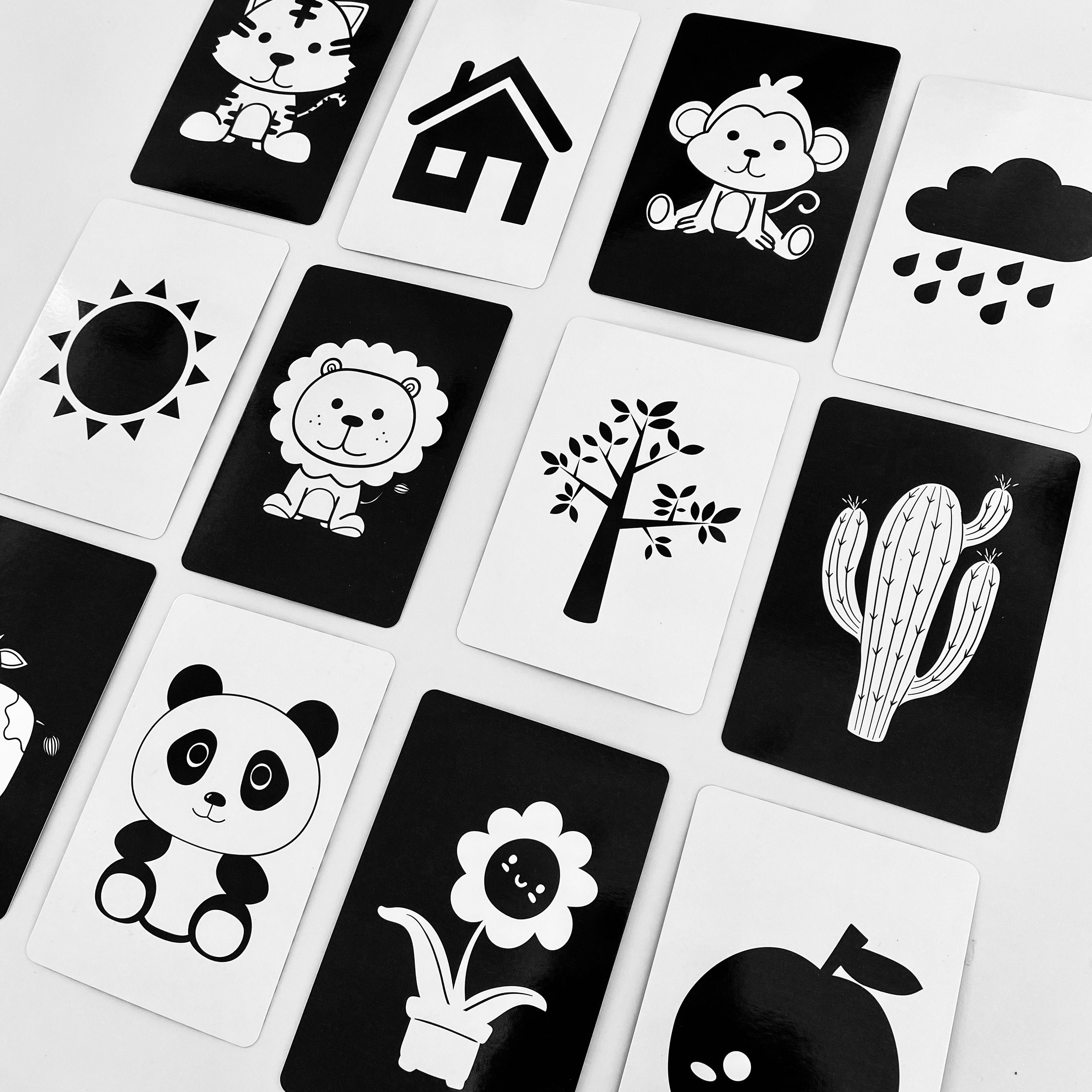 black-and-white-sensory-cards-baby-sensory-cards-newborn-etsy