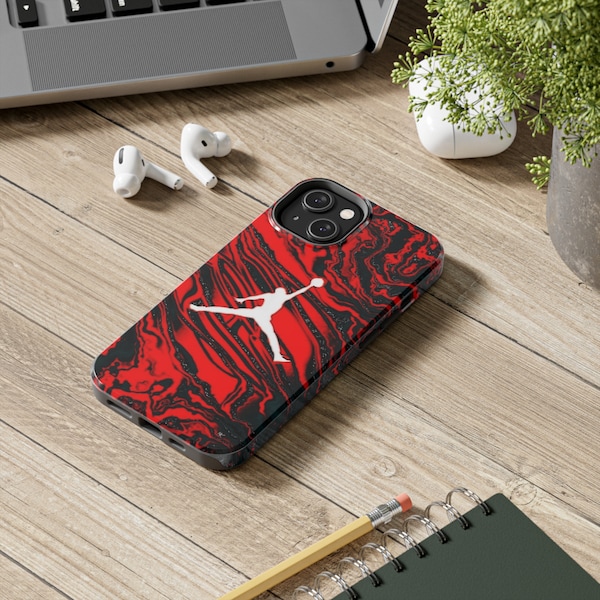 Red Abstract Trendy Phone Case with Impact-resistant fit for iPhone 15,14,13,12,11(Pro Max,Pro,Mini)XR,XSMax,XS,X Samsung S23-S20 Ultra/Plus