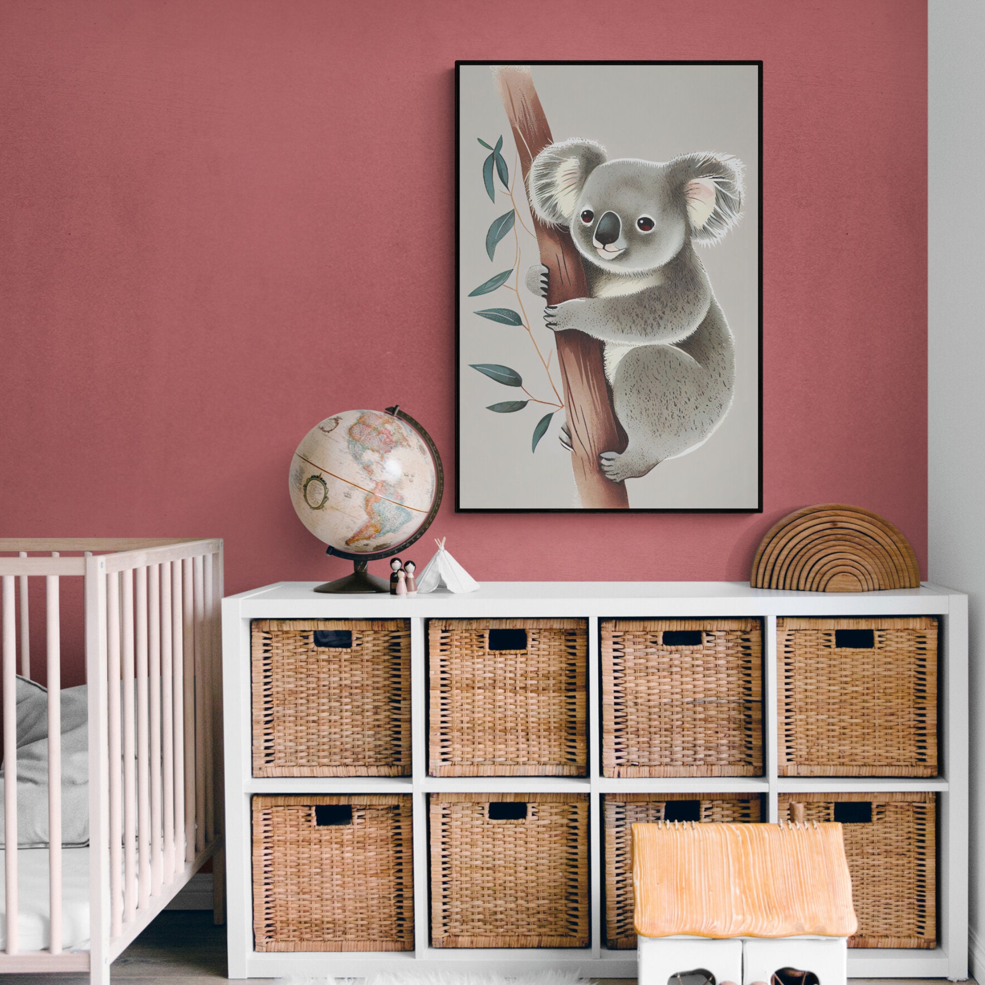 Koala Wall Art, Koala Print, Printable Wall Art, Vertical Wall Art ...